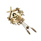 Vintage DeRosa Cuckoo Clock Brooch