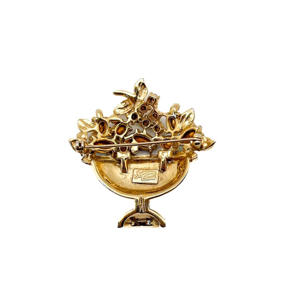 Vintage Coro Giardinetti Basket Brooch