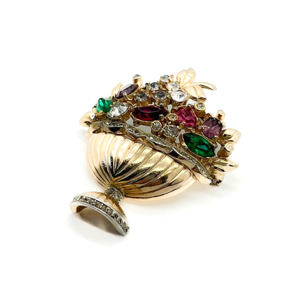 Vintage Coro Giardinetti Basket Brooch