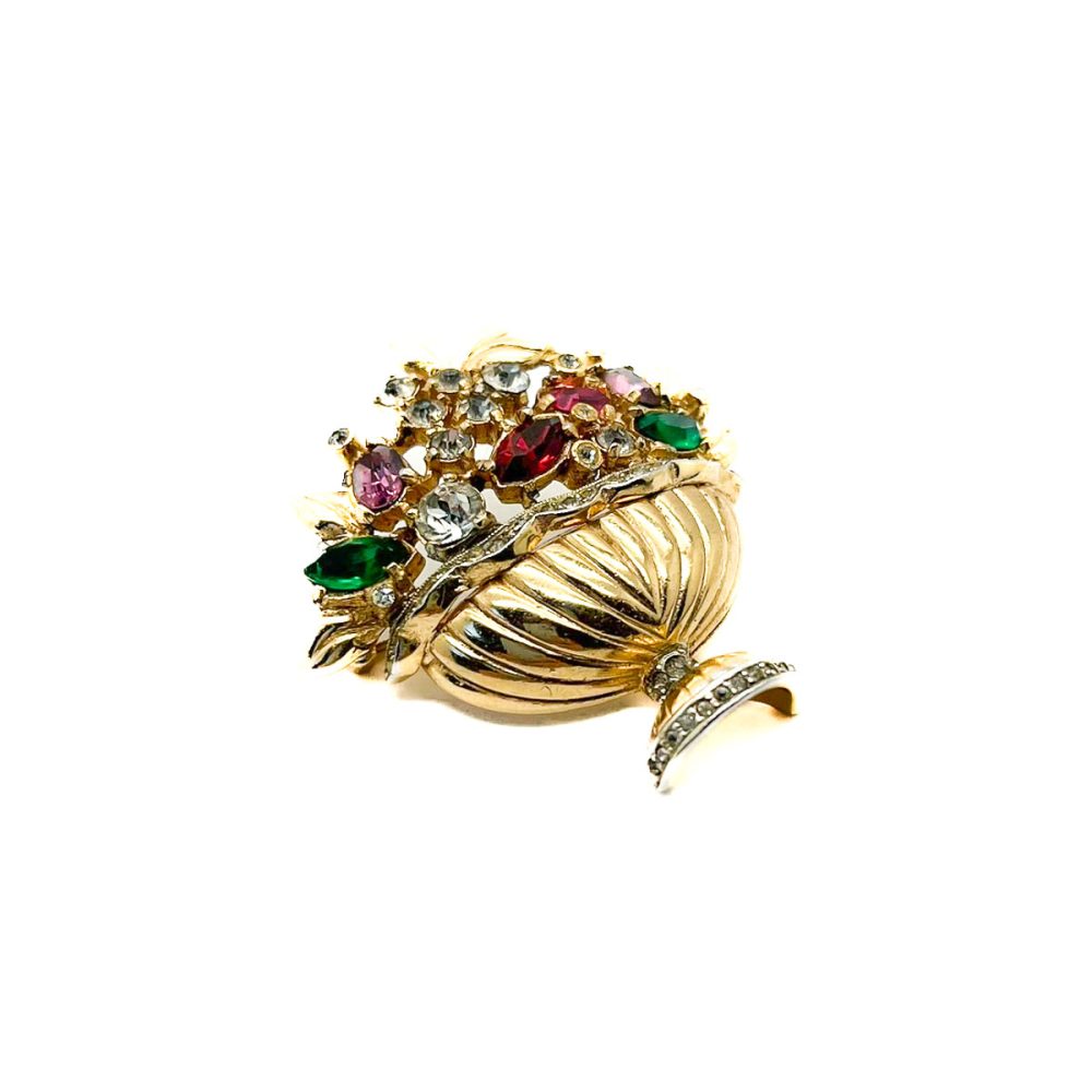 Vintage Coro Giardinetti Basket Brooch