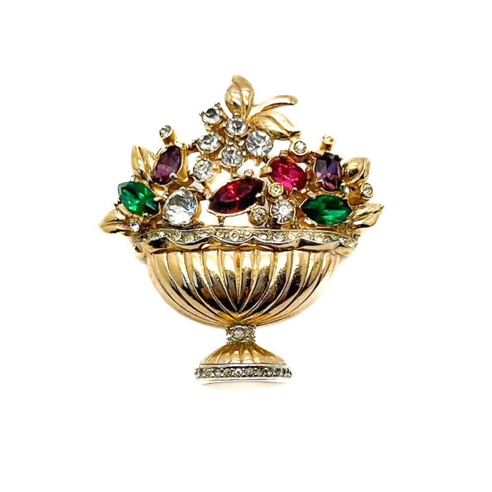Vintage Coro Giardinetti Basket Brooch