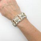 Jennifer Gibson Jewellery – 2007 (6) Vintage Floral Rhinestone Cuff