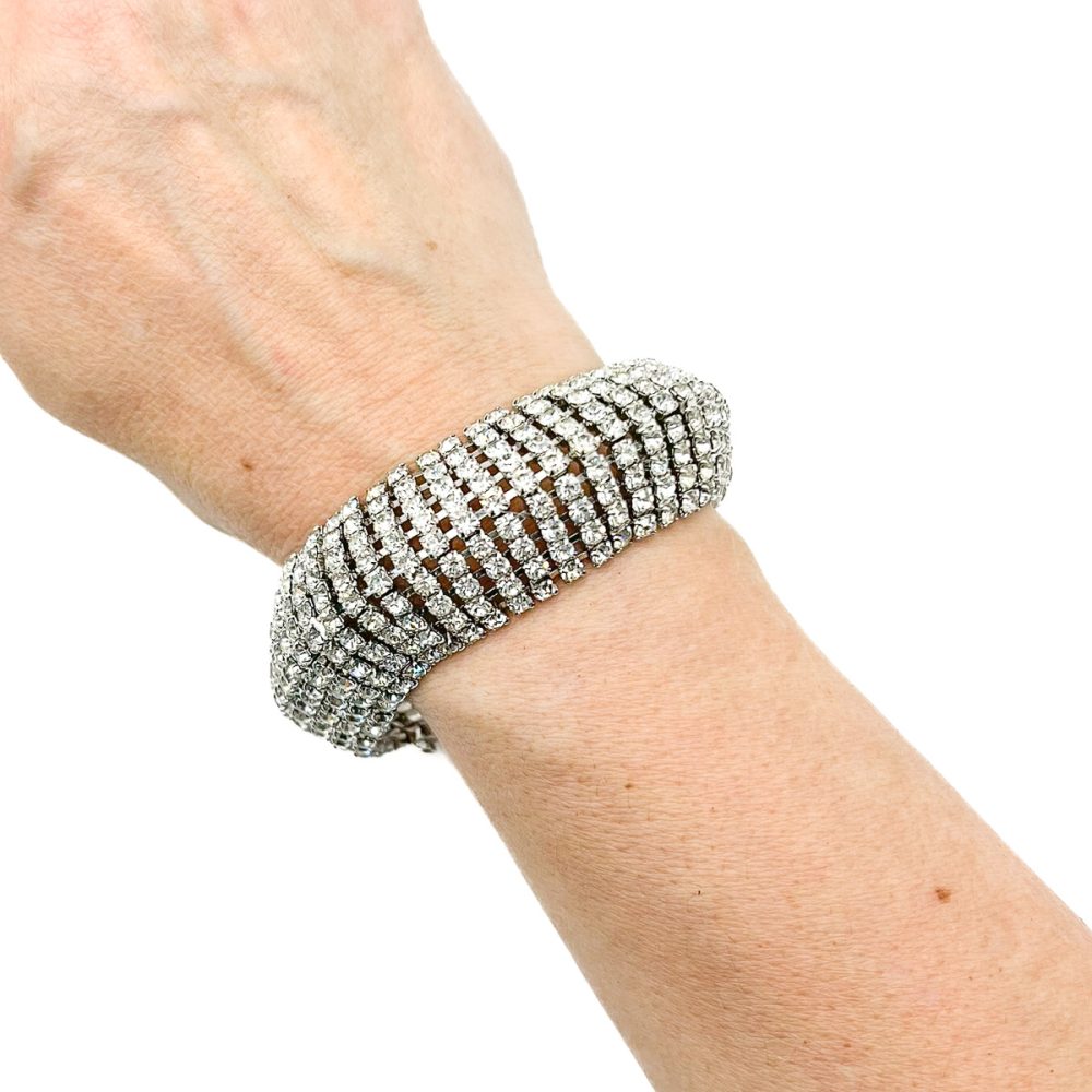 Vintage Weiss Rhinestone Cuff