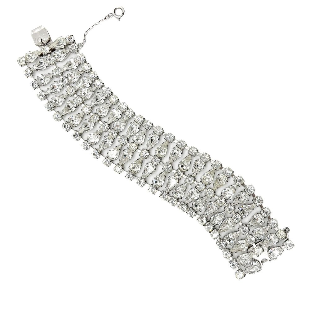 Vintage Teardrop Rhinestone Cuff