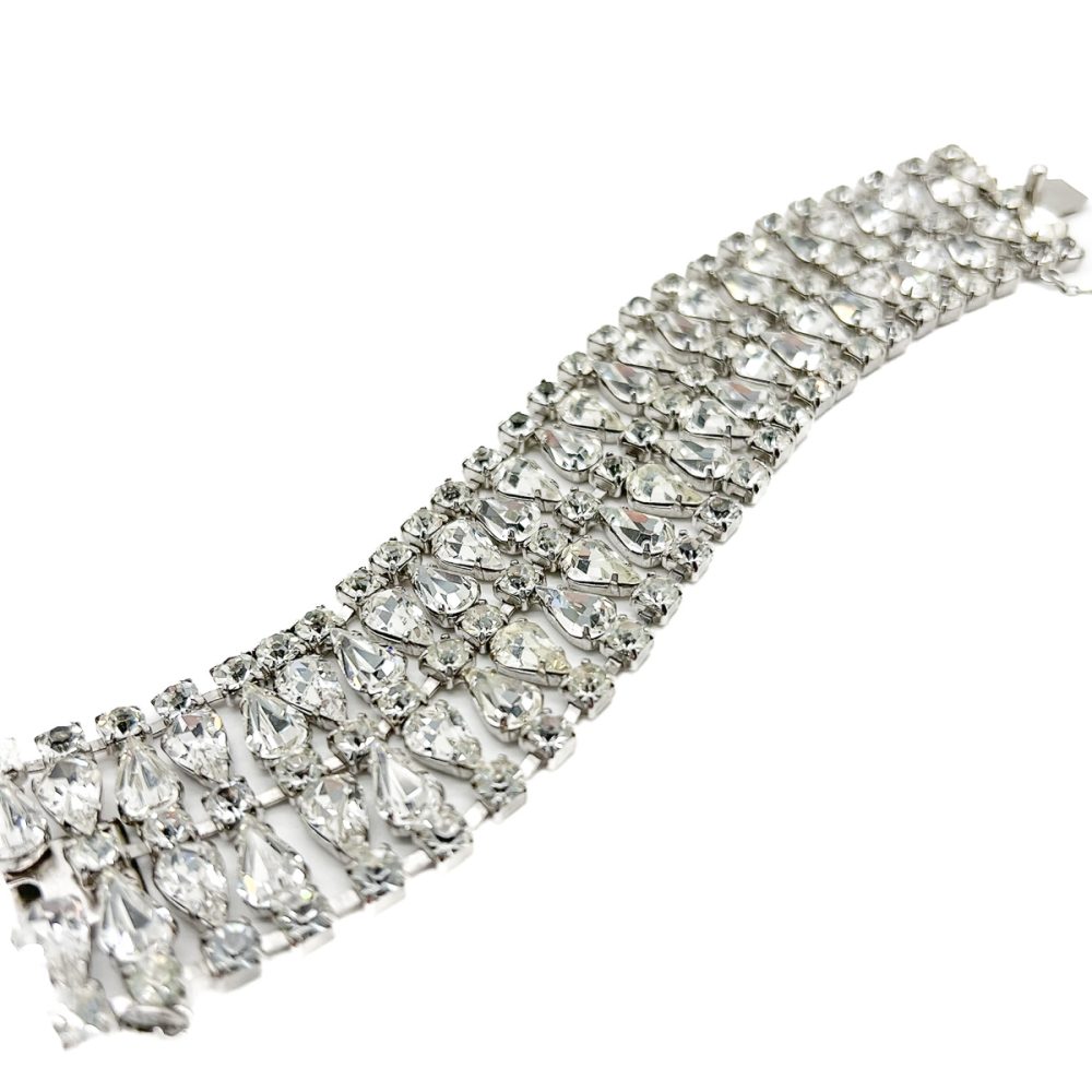 Vintage Teardrop Rhinestone Cuff