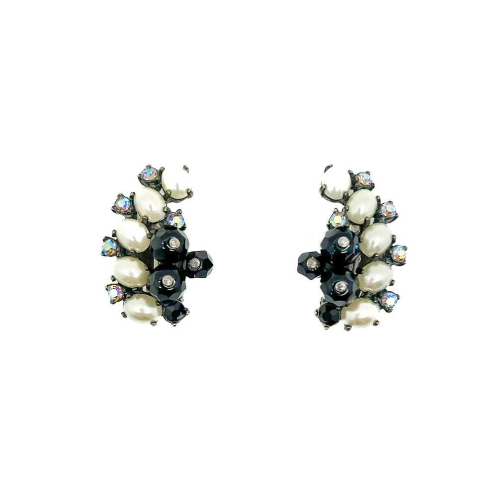 Vintage Schiaparelli Pearl Arc Earrings