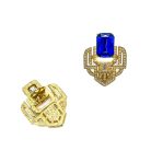 Jennifer Gibson Jewellery 2020 (3) Vintage Electric Blue Deco Earrings