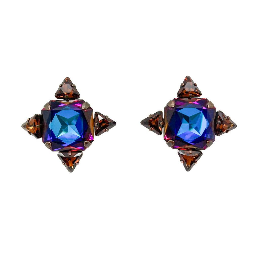 Vintage Daniel Swarovski Kaleidoscope Earrings