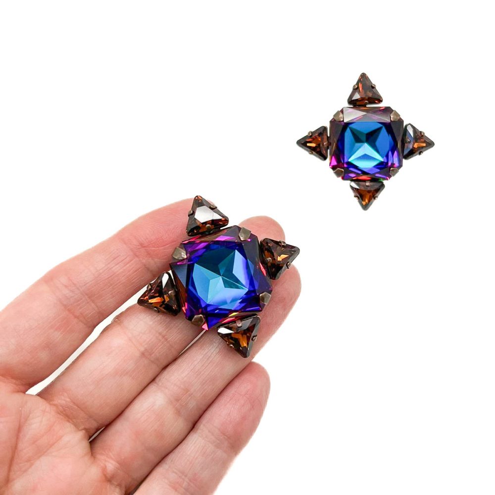 Vintage Daniel Swarovski Kaleidoscope Earrings