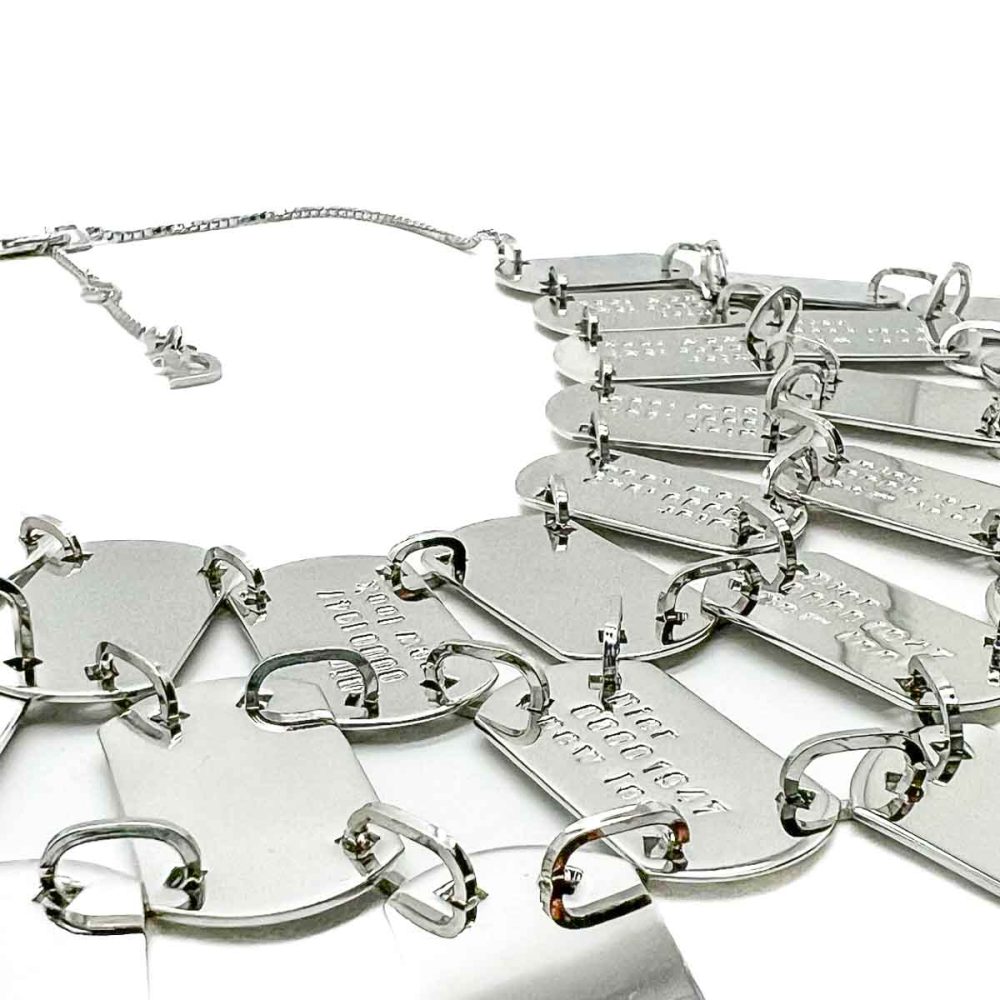 Vintage Dior Dog Tag Bib Necklace
