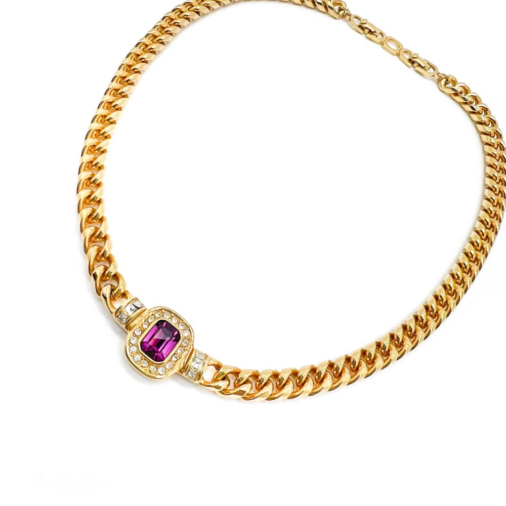 Vintage Dior Amethyst Necklace