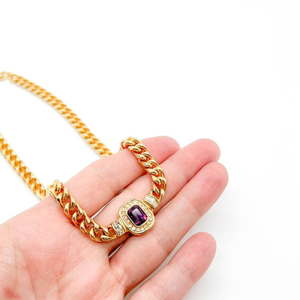 Vintage Dior Amethyst Necklace