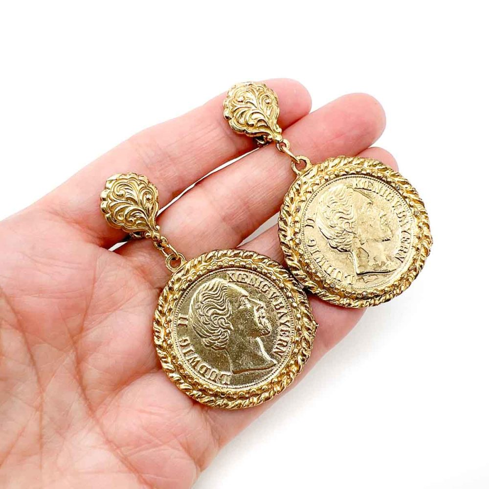 Vintage Statement Coin Earrings