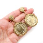 Jennifer Gibson Jewellery 2028 (1) Vintage Statement Coin Earrings