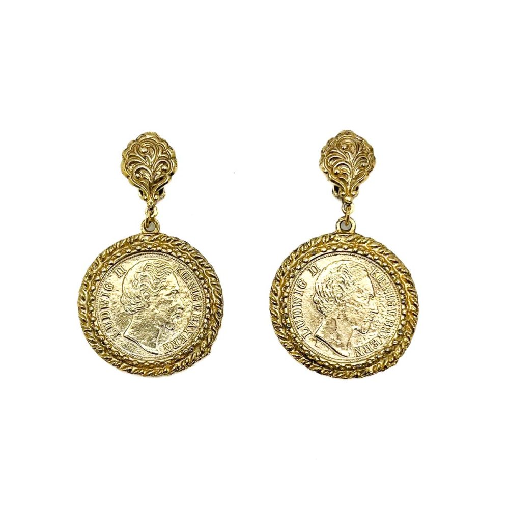 Vintage Statement Coin Earrings