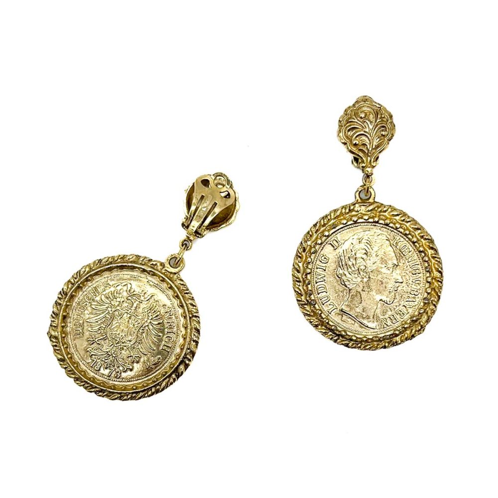 Vintage Statement Coin Earrings