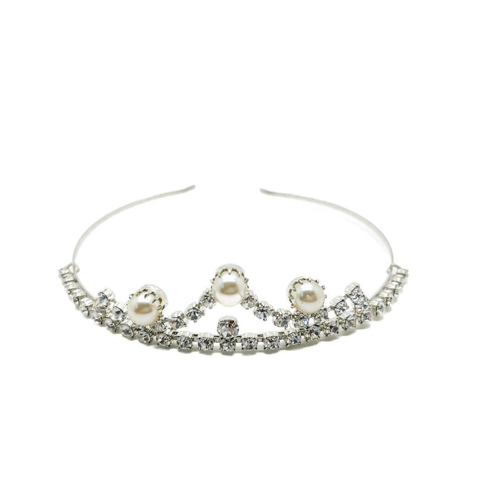 Vintage Pearl Crystal Tiara
