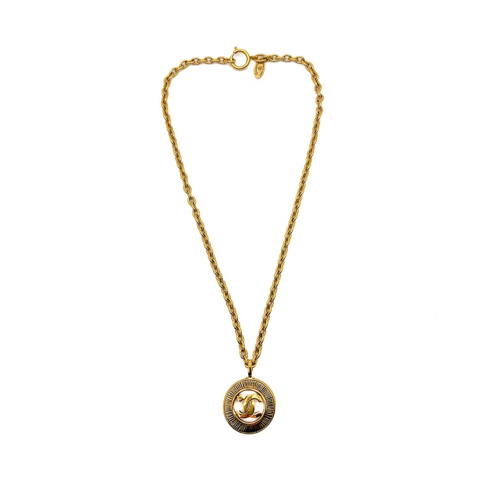 Vintage Chanel CC Sunburst Necklace
