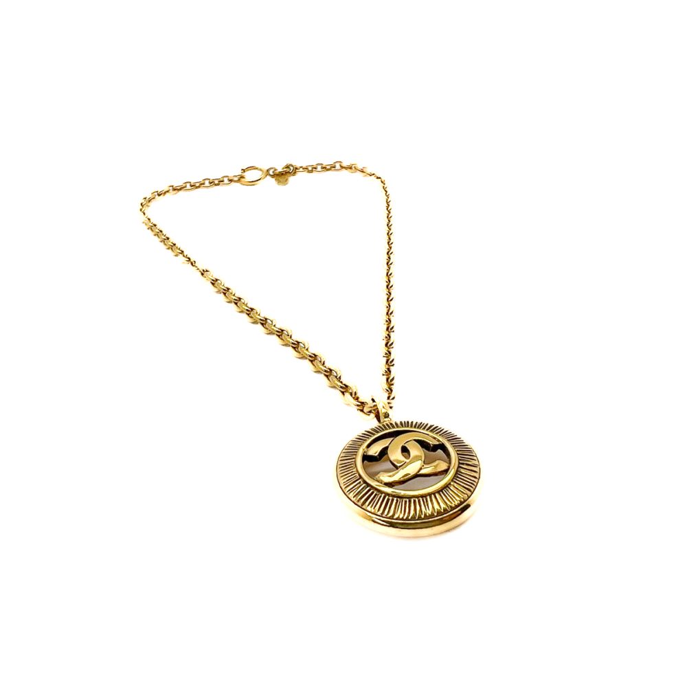 Vintage Chanel CC Sunburst Necklace