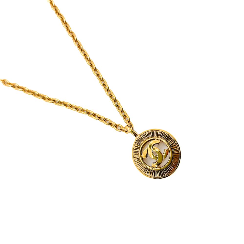 Vintage Chanel CC Sunburst Necklace