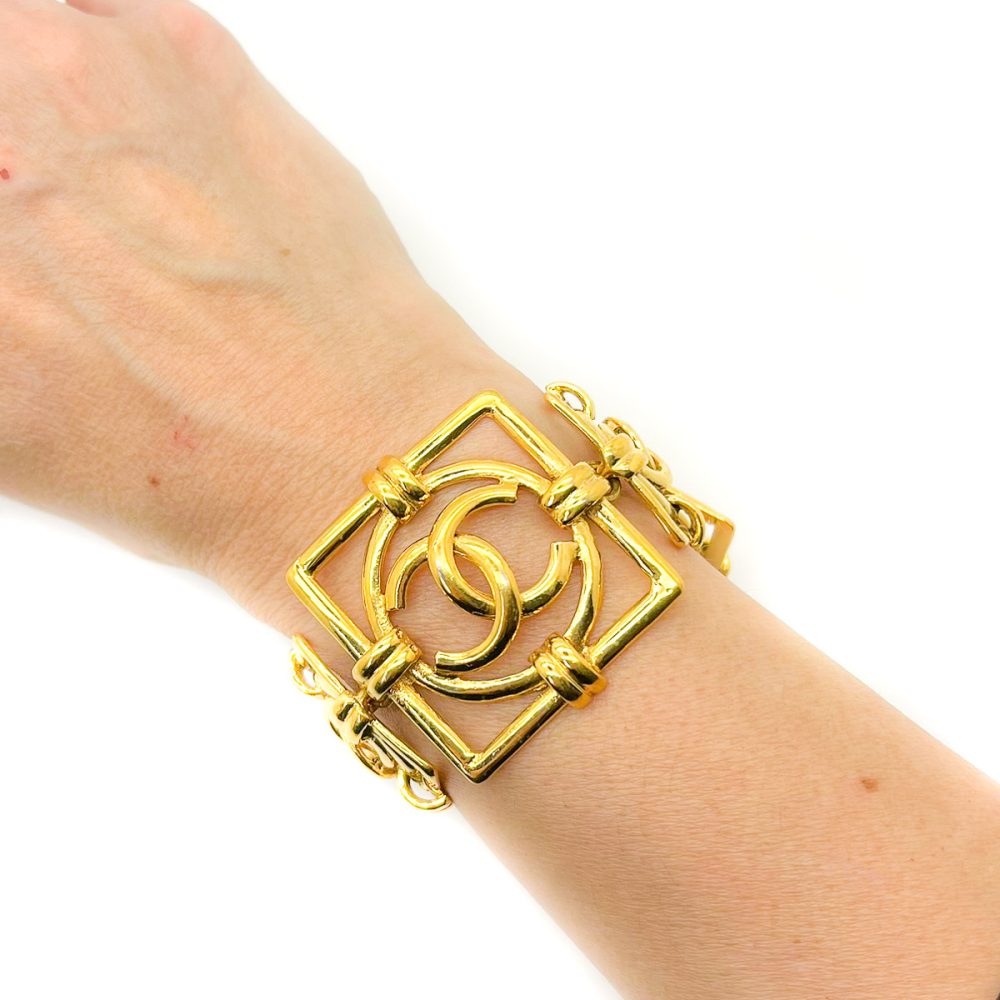 Vintage Chanel CC Logo Panel Cuff