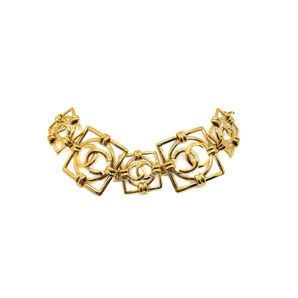 Vintage Chanel CC Logo Panel Cuff