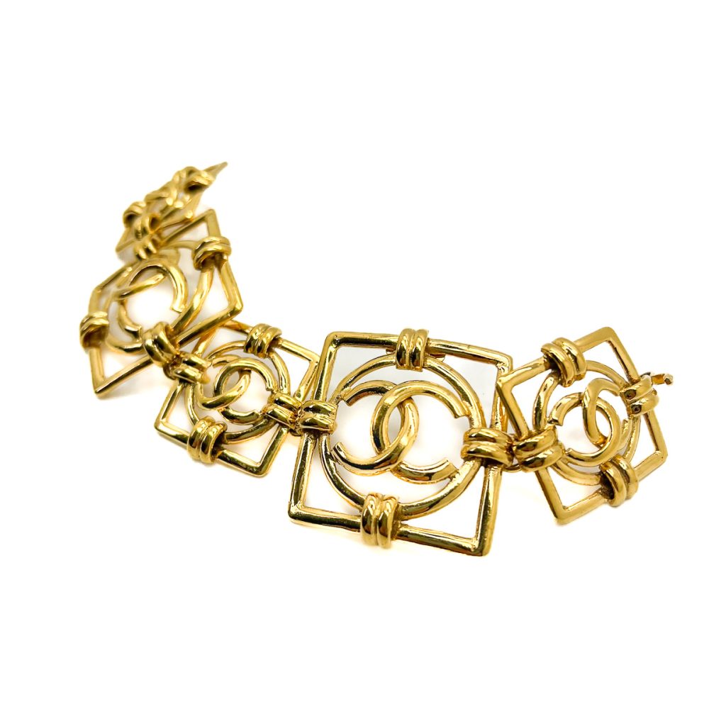 Vintage Chanel CC Logo Panel Cuff