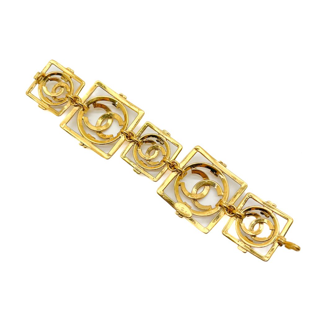 Vintage Chanel CC Logo Panel Cuff