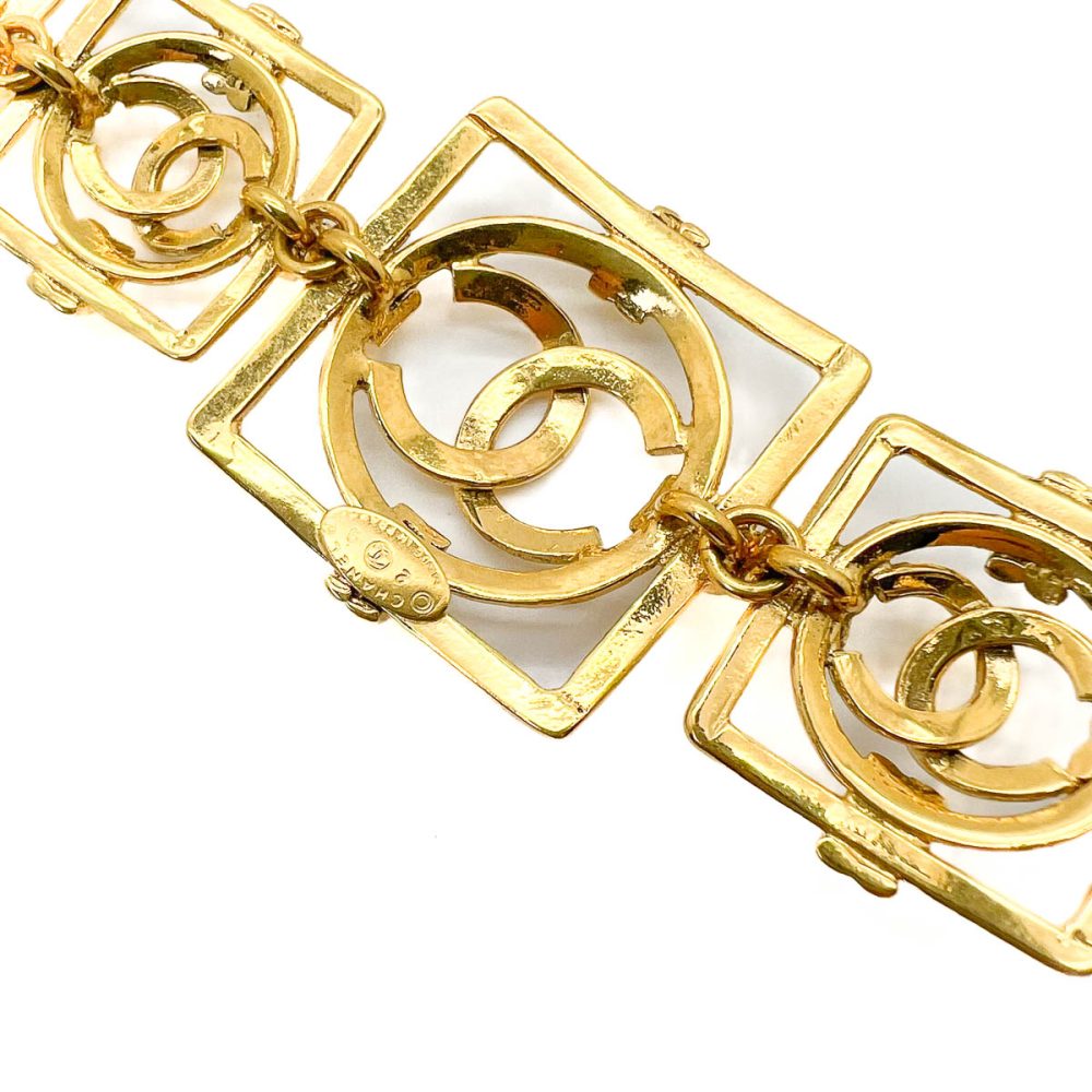 Vintage Chanel CC Logo Panel Cuff
