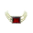 Jennifer Gibson Jewellery Vintage Kenneth Jay Lane Ruby Torsade 2053 (8) Vintage Kenneth Lane Ruby Pearl Torsade
