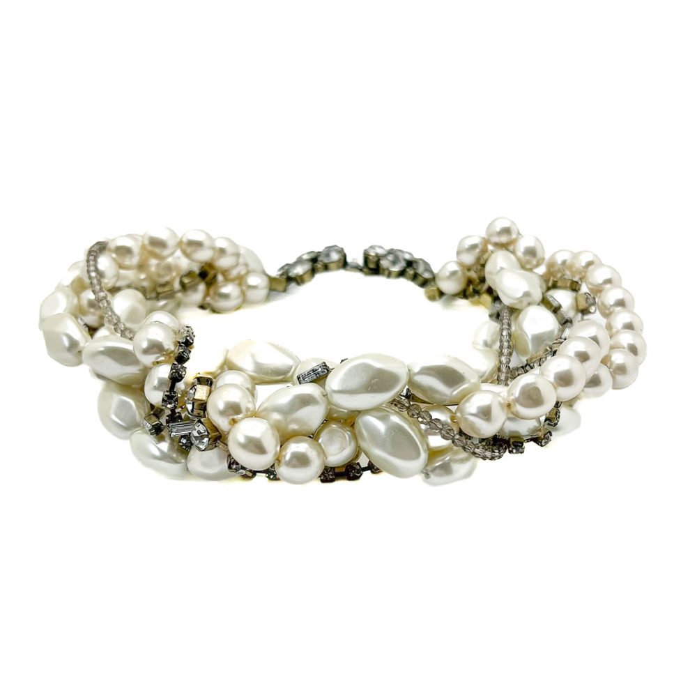 Vintage Statement Pearl Crystal Torsade