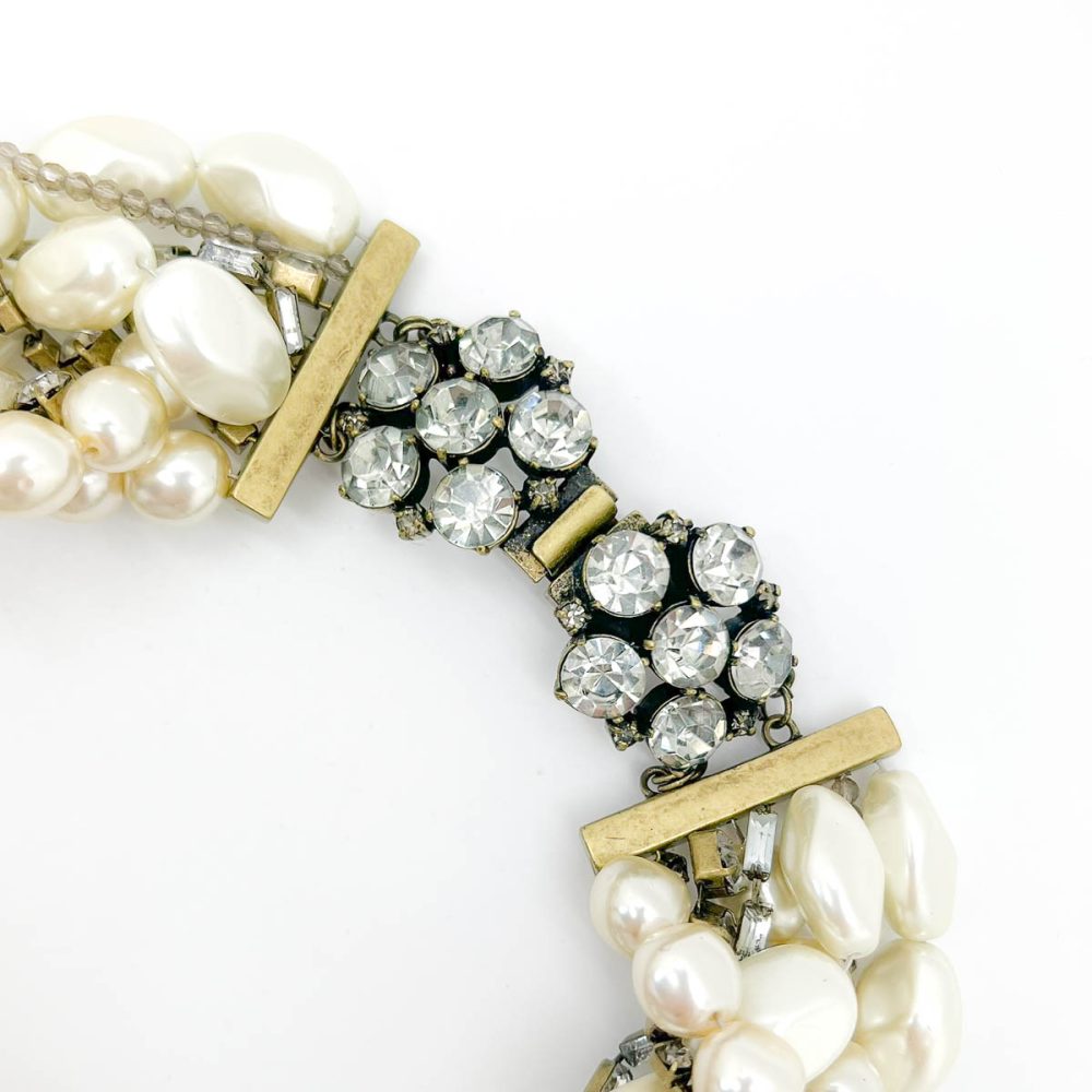 Vintage Statement Pearl Crystal Torsade