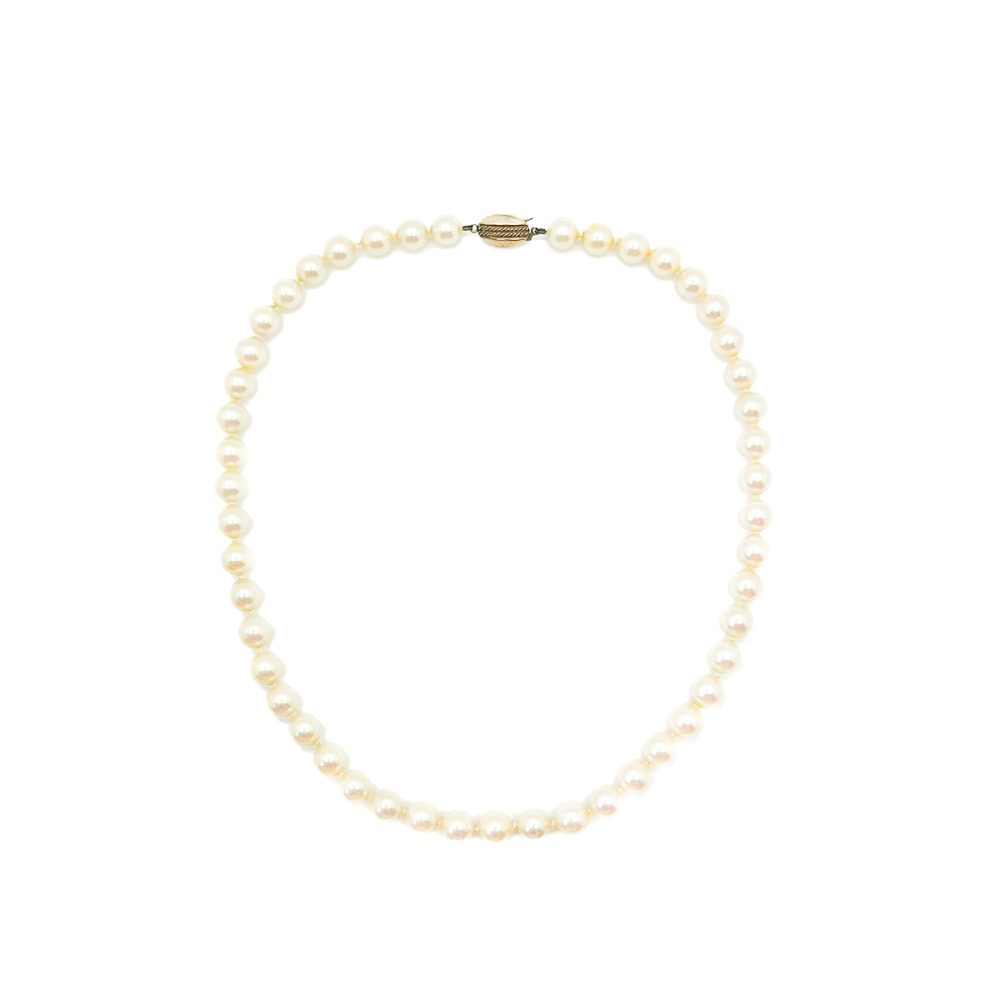 Vintage Silver Pearl Rope Necklace
