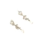 Jennifer Gibson Jewellery Vintage Silver & Pearl Floral Earrings 2049 (3) Vintage Silver Pearl Floral Earrings