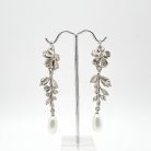 Jennifer Gibson Jewellery Vintage Silver & Pearl Floral Earrings 2049 (5) Vintage Silver Pearl Floral Earrings