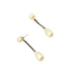 Antique Pearl Marcasite Earrings