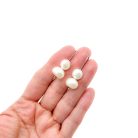 Jennifer Gibson Jewellery 2051B (1) Silver Double Pearl Earrings