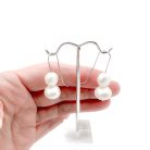 Jennifer Gibson Jewellery 2051B (2) Silver Double Pearl Earrings