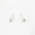 Jennifer Gibson Jewellery 2051B (5) Silver Double Pearl Earrings