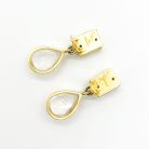 Vintage Sterling Carved Rock Crystal Earrings
