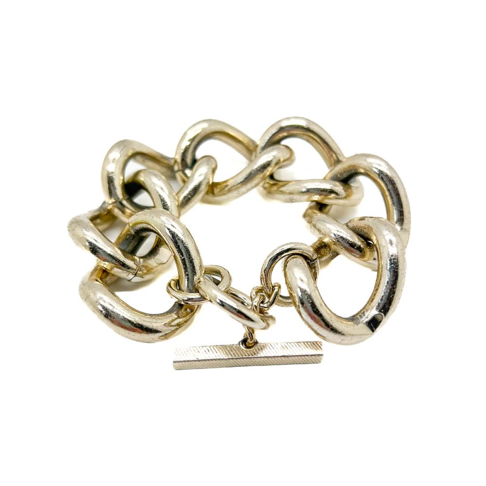 Vintage Chunky Link Toggle Bracelet