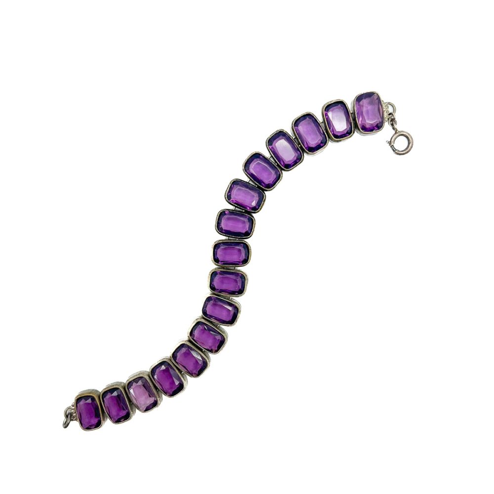 Antique Amethyst Paste Rivière Bracelet