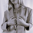 Dior Dog Tag Collar Model JOHN GALLIONO FOR DIOR DOG TAG NECKLACE JENNIFER GIBSON JEWELLERY