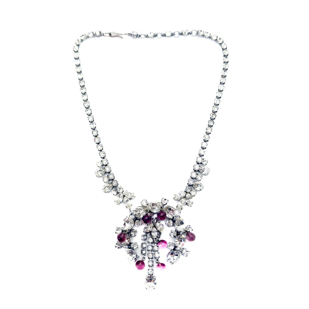 Vintage Couture Crystal Droplet Necklace