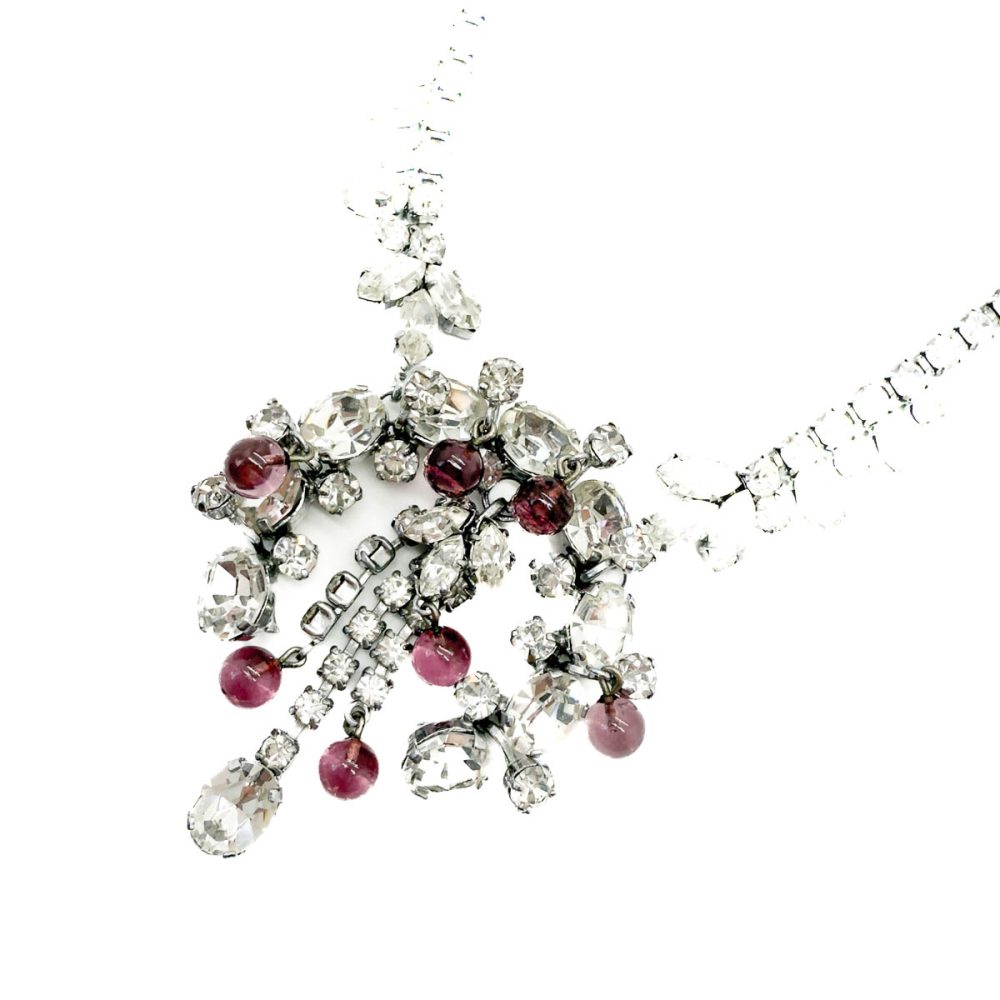Vintage Couture Crystal Droplet Necklace
