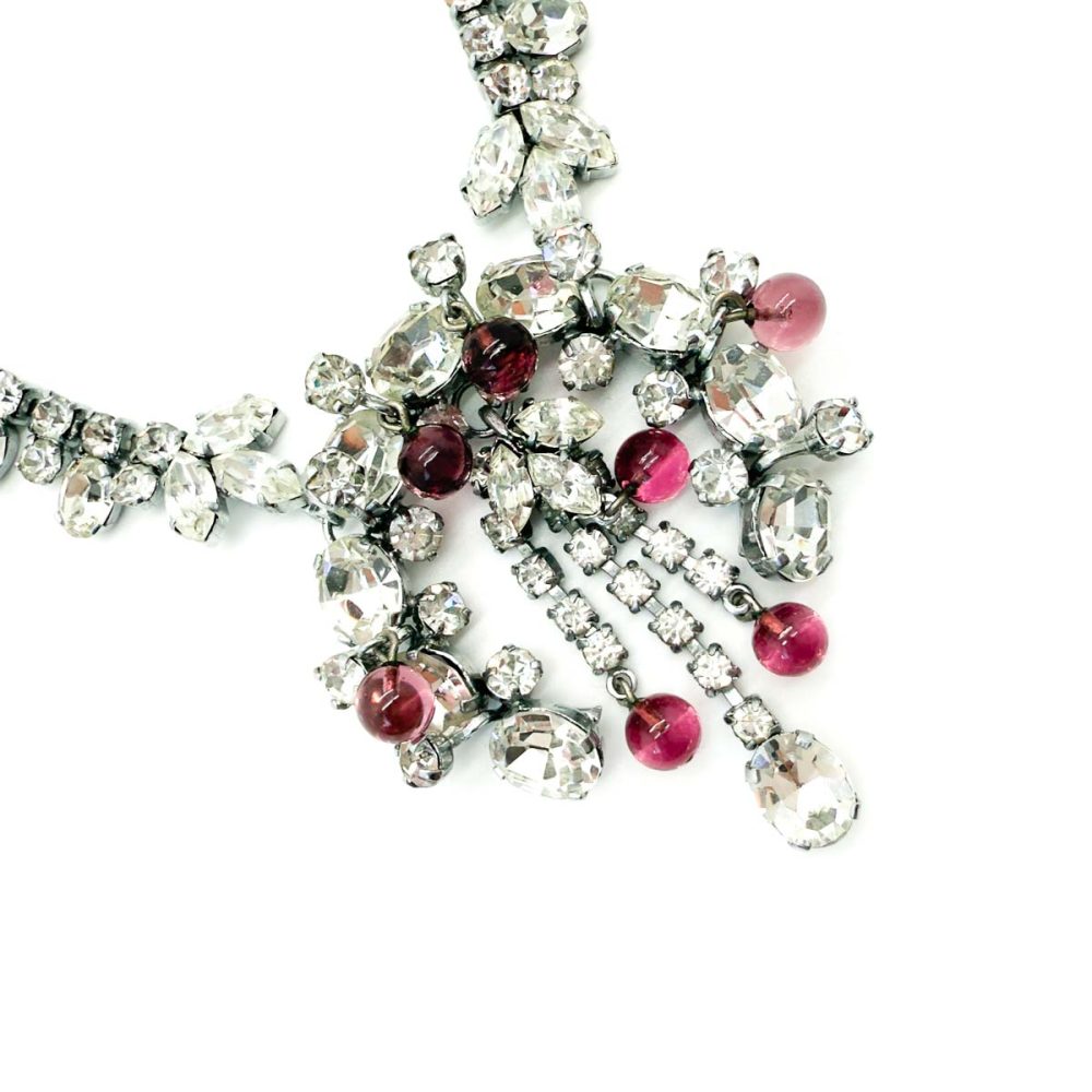 Vintage Couture Crystal Droplet Necklace