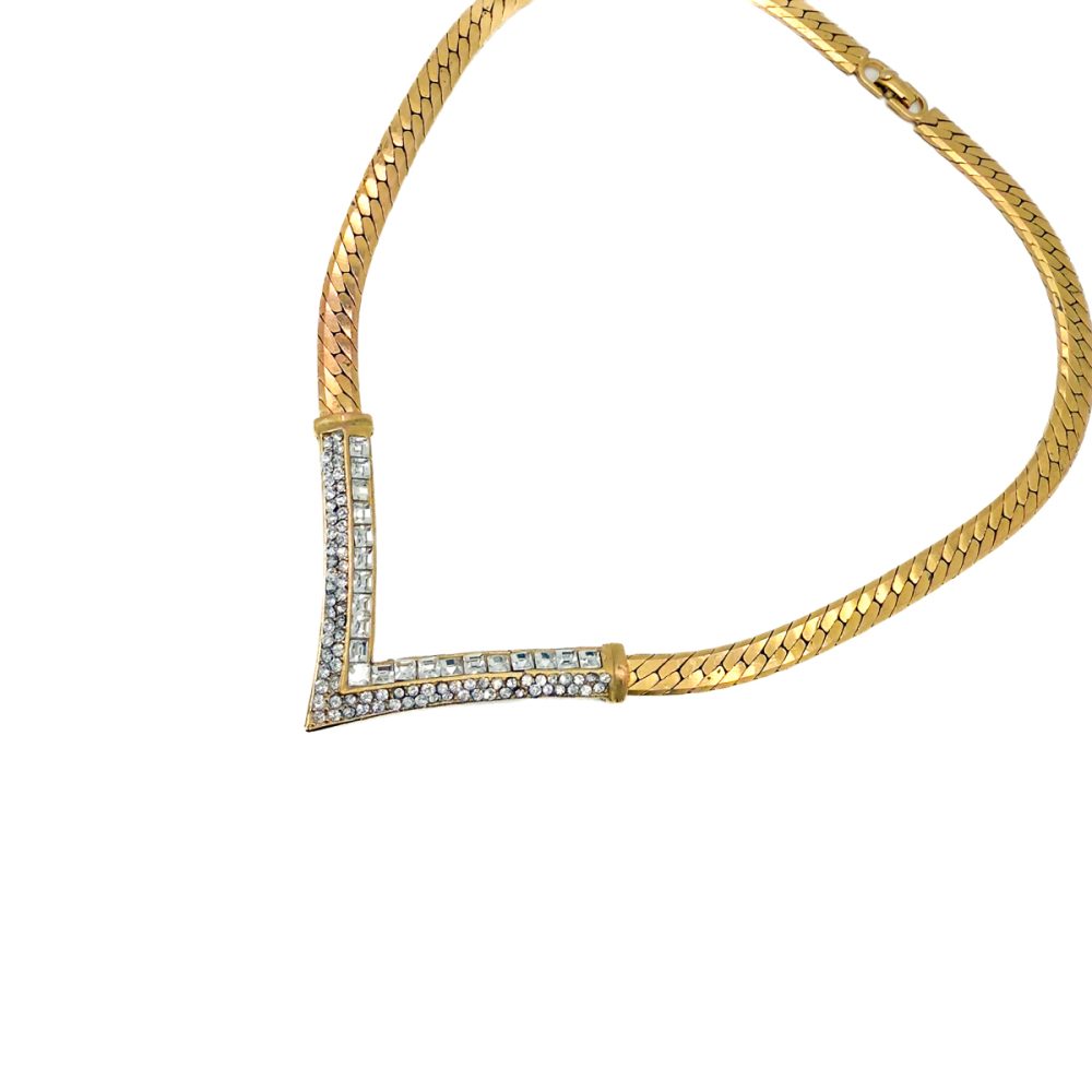 vintage Dior V necklace