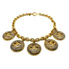 Jennifer Gibson Jewellery 2080 (2) Vintage Chanel Sunburst Logo Charm Necklace
