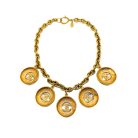 Jennifer Gibson Jewellery 2080 (5) Vintage Chanel Sunburst Logo Charm Necklace