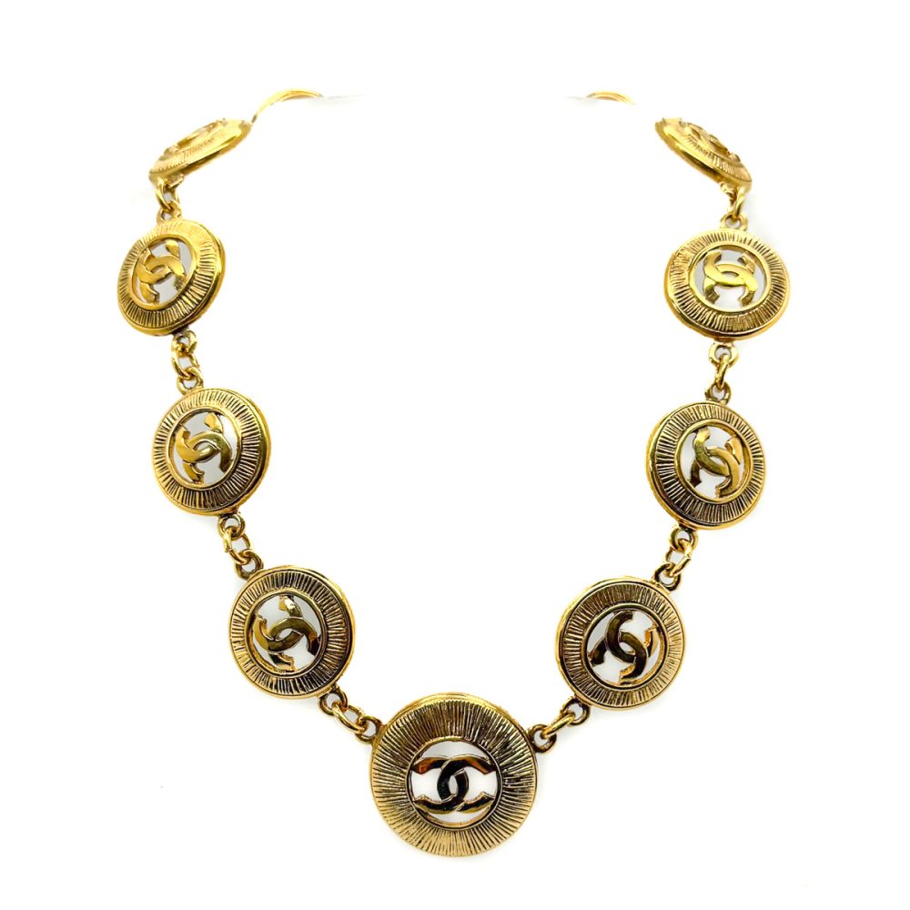 Vintage Chanel Sunburst Medallion Collar